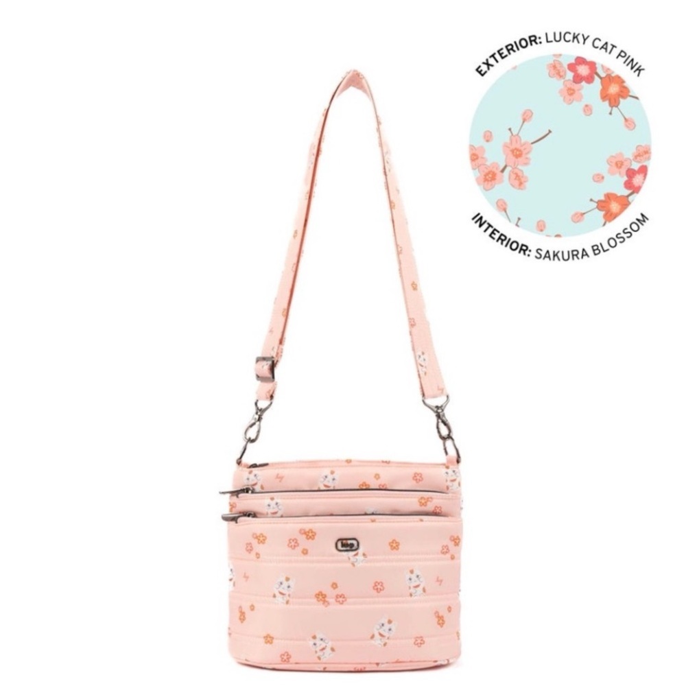 Lug Corral Crossbody Bag 🍀🐈‍⬛Lucky Cat Pink